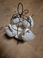 Countryfield kopjes met schotels in rekje - Nieuw, Nieuw, Ophalen of Verzenden, Overige stijlen, Kop(pen) en/of Schotel(s)