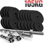 Halterset 105 kg halter halterstang GRATIS VERZENDEN!, Sport en Fitness, Nieuw, Halterset, Rug, Verzenden