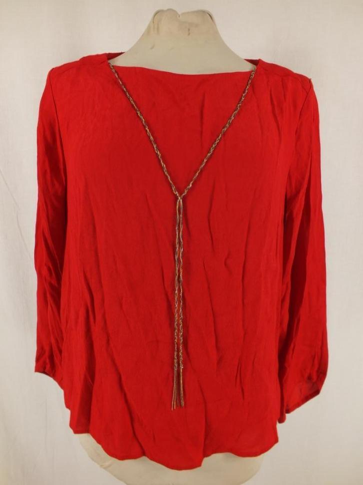 Mooi rood damesshirt.Nieuw.Mt M.Merk Mango, Kleding | Dames, T-shirts, Zo goed als nieuw, Maat 38/40 (M), Rood, Lange mouw, Ophalen of Verzenden