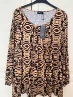Signature Wijd Stretch Shirt 52/54, Kleding | Dames, Grote Maten, Verzenden, Nieuw, Bruin, Shirt of Top
