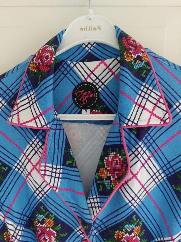 Leuke King Louie jurk met reverskraag mt 38, Kleding | Dames, Jurken, Zo goed als nieuw, Maat 38/40 (M), Blauw, Onder de knie