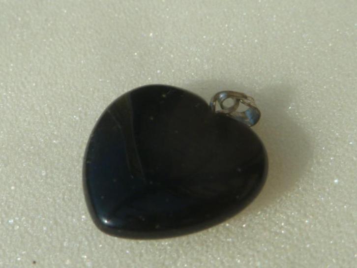 Hanger hartje Onyx, Sieraden, Tassen en Uiterlijk, Edelstenen, Nieuw, Ophalen of Verzenden