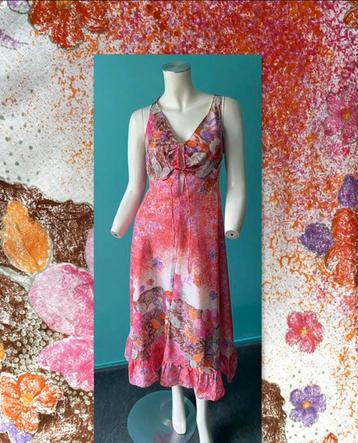 Vintage originele jaren 70 fleurige zomerjurk maat 36 beschikbaar voor biedingen
