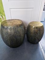 2 bijzettafels, Huis en Inrichting, Overige materialen, Minder dan 55 cm, Rond, Ophalen