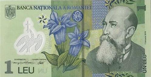 Roemenië bankbiljet 1 Leu 2022 Polymeer, Pick 117n UNC, Postzegels en Munten, Bankbiljetten | Europa | Niet-Eurobiljetten, Los biljet