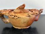Oud Chinees speksteen theepotje 20/10 cm H, Ophalen of Verzenden