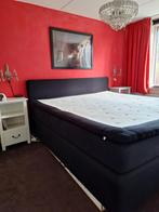 Extra groot boxspringbed met opbergruimte 200 x 210 (220), Gebruikt, Zwart, Tweepersoons, Ophalen of Verzenden