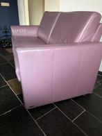 Tweezits leren bank licht paars, Huis en Inrichting, Banken | Bankstellen, Gebruikt, 150 tot 200 cm, Tweepersoons, 75 tot 100 cm