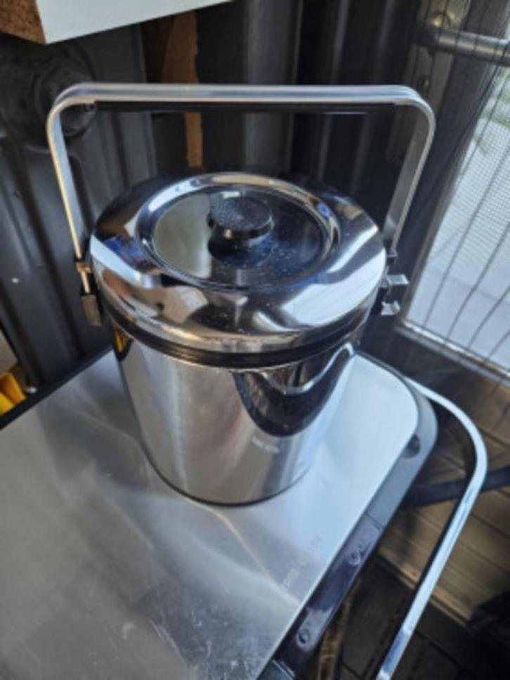 Mooie vintage jaren 70 Alessi ijsemmer van RVS..., Huis en Inrichting, Keuken | Bestek, Gebruikt, Los bestek, Rvs of Chroom, Ophalen of Verzenden