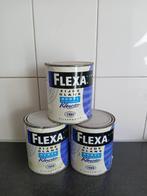 3 blikken Flexa 1068 - Zilvergrijs Extra dekkende, Doe-het-zelf en Verbouw, Verf, Beits en Lak, Minder dan 5 liter, Ophalen of Verzenden