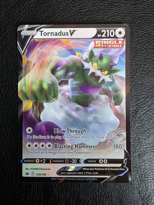 Tornadus V #124 sword shield chilling reign, Hobby en Vrije tijd, Verzamelkaartspellen | Pokémon, Nieuw, Losse kaart, Ophalen of Verzenden