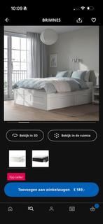 Ikea bed, Wit, Tweepersoons, Zo goed als nieuw, Hout