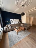 Bank bruine stof - Modulaire elementen, Ophalen, Gebruikt, Hoekbank, 300 cm of meer