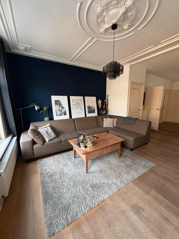 Bank bruine stof - Modulaire elementen beschikbaar voor biedingen