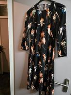 Jurk zwart met orchideeen-print H&M Maat 34 Polyester, Kleding | Dames, Ophalen, H&M, Zwart, Maat 34 (XS) of kleiner