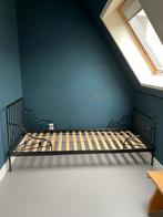 Ikea Minnen meegroei bed - zwart metaal, Huis en Inrichting, Ophalen, Verstelbaar, Eenpersoons, Zwart