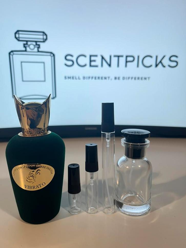 Sospiro Vibrato sample/decant/tester, Verzamelen, Parfumverzamelingen, Zo goed als nieuw, Ophalen of Verzenden