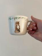 Mok aquarel vos, Ophalen, Keramiek, Zo goed als nieuw, Overige stijlen