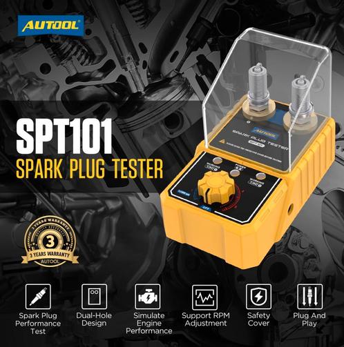 AUTOOL SPT101 Auto Bougie Tester voor 12V Voertuigen, Auto diversen, Onderhoudsmiddelen, Ophalen of Verzenden