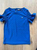 Leuke blauwe top van LikeFlo maat 128 met korte smok mouw, Gebruikt, Meisje, Shirt of Longsleeve, LikeFlo