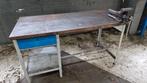 Werkbank 2x  met kast, Ophalen, Gebruikt, Bankschroef