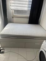 IKEA Brimnes bed 140x200 matras pocketvering koudschuim, Wit, Tweepersoons, Zo goed als nieuw, 200 cm