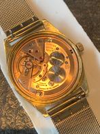 Prachtige Omega Genève ref. 135.041 cal 601, Staal, Ophalen of Verzenden, Omega, Leer