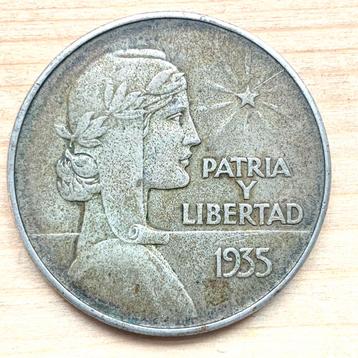 Cuba 1 Peso 1935 ABC zilver beschikbaar voor biedingen