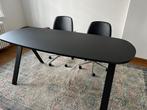 Zwarte tafel, Deens ovaal, 180x80, Huis en Inrichting, Tafels | Eettafels, Ophalen, 50 tot 100 cm, Vijf personen of meer, 150 tot 200 cm