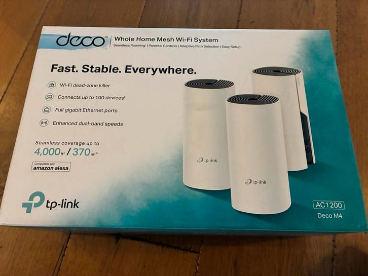 TP-Link Deco M4 Wifi Extender - Nieuw in doos!, Computers en Software, Routers en Modems, Nieuw, Router, Ophalen of Verzenden