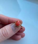 Goudzoecker vintage antieke koraal ring 14k goud art deco, Sieraden, Tassen en Uiterlijk, Antieke sieraden, Ophalen of Verzenden