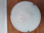 Plafond lamp met glazen kap 40 cm., Ophalen of Verzenden, Zo goed als nieuw