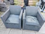 Gratis ophalen. 2 wickerstoelen, Tuin en Terras, Ophalen, Gebruikt