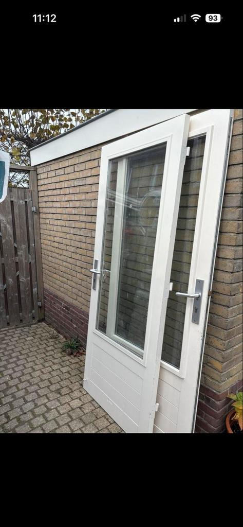 2 Degelijke Buitendeuren met Dubbel Glas - Set!, Doe-het-zelf en Verbouw, Deuren en Horren, Gebruikt, Buitendeur, 200 tot 215 cm