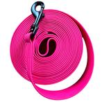 PVC Hondenlijn / hondenriem neon roze 5 meter, Ophalen of Verzenden, Hondenriem, Zo goed als nieuw
