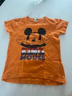 Oranje Mickey Mouse T-shirt maat 104/110, Kinderen en Baby's, Kinderkleding | Maat 104, Jongen of Meisje, Gebruikt, Ophalen of Verzenden