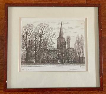 Ets van Petruskerk in Hees door C. Borgstein beschikbaar voor biedingen
