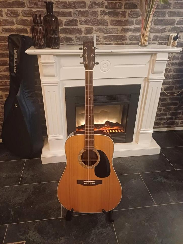 Sigma DR-1ST Gitaar met Tas en Steun - Topconditie!, Muziek en Instrumenten, Snaarinstrumenten | Gitaren | Akoestisch, Zo goed als nieuw