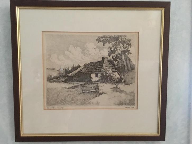 2  .   Etsen   .  Peter   Cox    .  1912 - 1985, Antiek en Kunst, Kunst | Etsen en Gravures, Ophalen of Verzenden