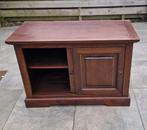 Teakhouten TV Meubel met Schuifdeur, Huis en Inrichting, Kasten | Televisiemeubels, Ophalen, Gebruikt, Teakhout, 50 tot 100 cm