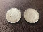 2x Zilveren Tientje Juliana 1970, Koningin Juliana, Zilver, Ophalen of Verzenden, Losse munt