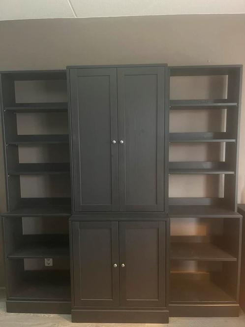 IKEA HAVSTA Hoge Kastcombinatie – Donkerbruin, Huis en Inrichting, Kasten | Buffetkasten, Zo goed als nieuw, 75 cm of meer, Ophalen