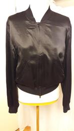 100% zijden jas ,Bomberjack,maat 42, Ophalen of Verzenden, Zo goed als nieuw, Maat 42/44 (L), Zwart