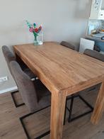 Teakhouten bartafel, Huis en Inrichting, Tafels | Eettafels, Ophalen, 100 tot 150 cm, 50 tot 100 cm, Zo goed als nieuw