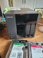 QNAP TS-420 NAS – 4-bay – inclusief 2x 3TB HDD (totaal 6TB), Ophalen, Zo goed als nieuw