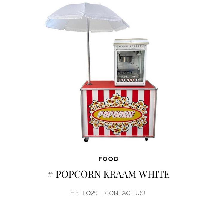 POPCORN KRAAM TE HUUR/VERHUUR/HUREN!, Hobby en Vrije tijd, Feestartikelen | Verhuur, Overige, Ophalen