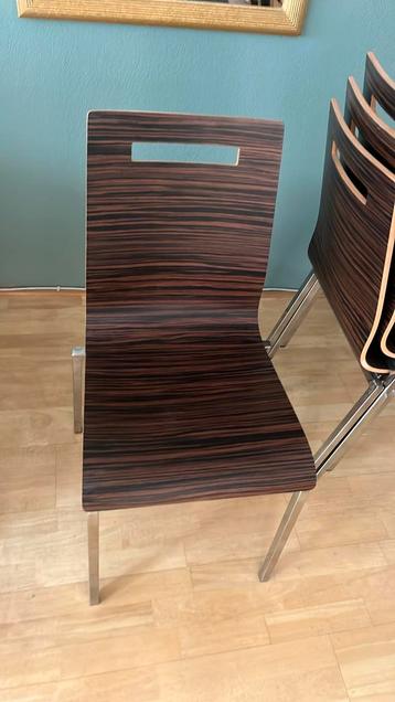 Zebra print eettafel stoelen, prijs voor 4 stoelen beschikbaar voor biedingen