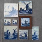 molen tegels delfts blauw 9 stuks, Antiek en Kunst, Ophalen