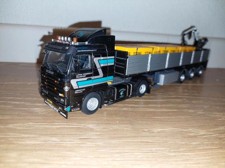 WSI Scania 143 Anton Timmerman Transport, Hobby en Vrije tijd, Modelauto's | 1:50, Zo goed als nieuw, Bus of Vrachtwagen, Wsi