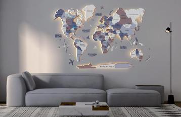 Wereldkaart hout Enjoy the Wood beschikbaar voor biedingen